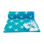 Restmor Beach Towel Starfish Teal 165x83 cm