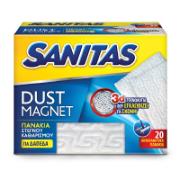 Sanitas Dust Magnet Dry Cleaning Wipes for Floors 20 Pieces