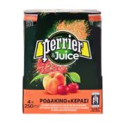 Perrier & Juice Peach & Cherry 4x250 ml