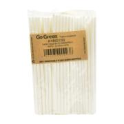 Go Green Paper Straw White Unwrapped x100 Pieces