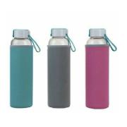 MYBENTO Glass Bottle Assortment 3 Colours 550 ml CE