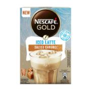 Nescafe Gold Iced Salted Caramel Blend for Instant Coffee Drink 7x14.5 g