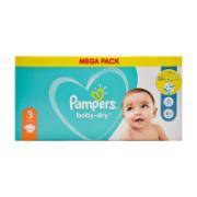 Pampers Baby-Dry Diapers Mega Pack No.3 6-10 kg 102 Pieces
