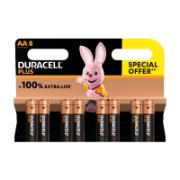 Duracell Plus Alkaline Battery AA8 1.5V 8 Pieces