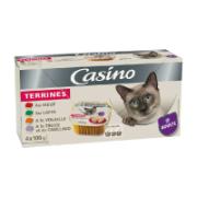 Casino Pouch Variety Wet Adult Cat Food 4x100 g