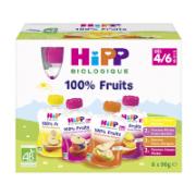 Hipp Bio Multipack Variety Pack 100% Fruits 4-6+ Months 8x90 g
