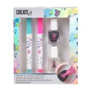 Create It! 3-in-1 Nail Art Set 6+ Years CE