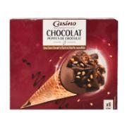 Casino 6 Cone Chocolate Ice Creams with Chocolate Sauce & Caramelized Hazelnut Chips 444 g