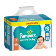 Pampers Active Baby Giga Pack Πάνες μίας Χρήσεως No.3 6-10 kg 90 Τεμάχια