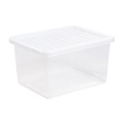 Wham Crystal 31 Litre Plastic Storage Box with Lid Clear