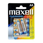 Maxell Alkaline Batteries AA LR6 4+2 Pieces Free