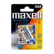 Maxell Alkaline Batteries AAA LR03 4+2 Pieces Free