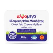 Alphamega Greek Feta Cheese P.D.O Mytilene in Brine 200 g