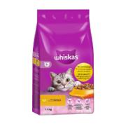 Whiskas Πλήρης Ξηρή Τροφή για Ενήλικες Γάτες Κροκέτες Κοτόπουλου 1.9 kg