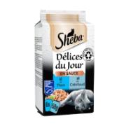 Sheba Ολοκληρωμένη Υγρή Τροφή για Ενήλικες Γάτες Τόνος & Μπακαλιάρος σε Σάλτσα 6x50 g