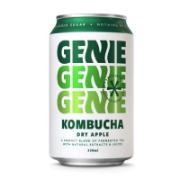 Genie Carbonated Kombucha Tea Drink Dry Apple 330 ml