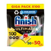 Finish Ultimate All in 1 Lemon 50+50 Free Pieces