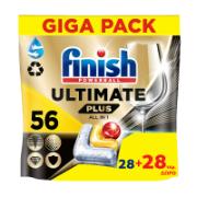 Finish Ultimate Plus All in 1 Λεμόνι Giga Pack 28+28 Δώρο Τεμάχια 683.2 g