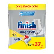 Finish Powerball Quantum All in 1 Lemon Dishwasher Detergent Capsules 37+37 Free Pieces 769.6 g