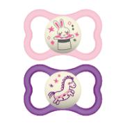 MAM Air Night Silicon Soother 16+ Months 2 Pieces