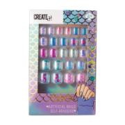 Create It! Mermaid Artificial Nails Self-Adhesive 24 Pieces 6-14 Years CE