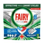 Fairy Platinum Plus Deep Clean Απορρυπαντικό Πλυντηρίου Πιάτων σε Μορφή Κάψουλας 17 Τεμάχια