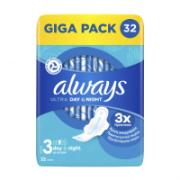 Always Ultra Day & Night Scented Sanitary Pads with Wings Size 3 Giga Pack 32 Pieces 