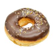 Coffee Donut Ring with Sprinkles